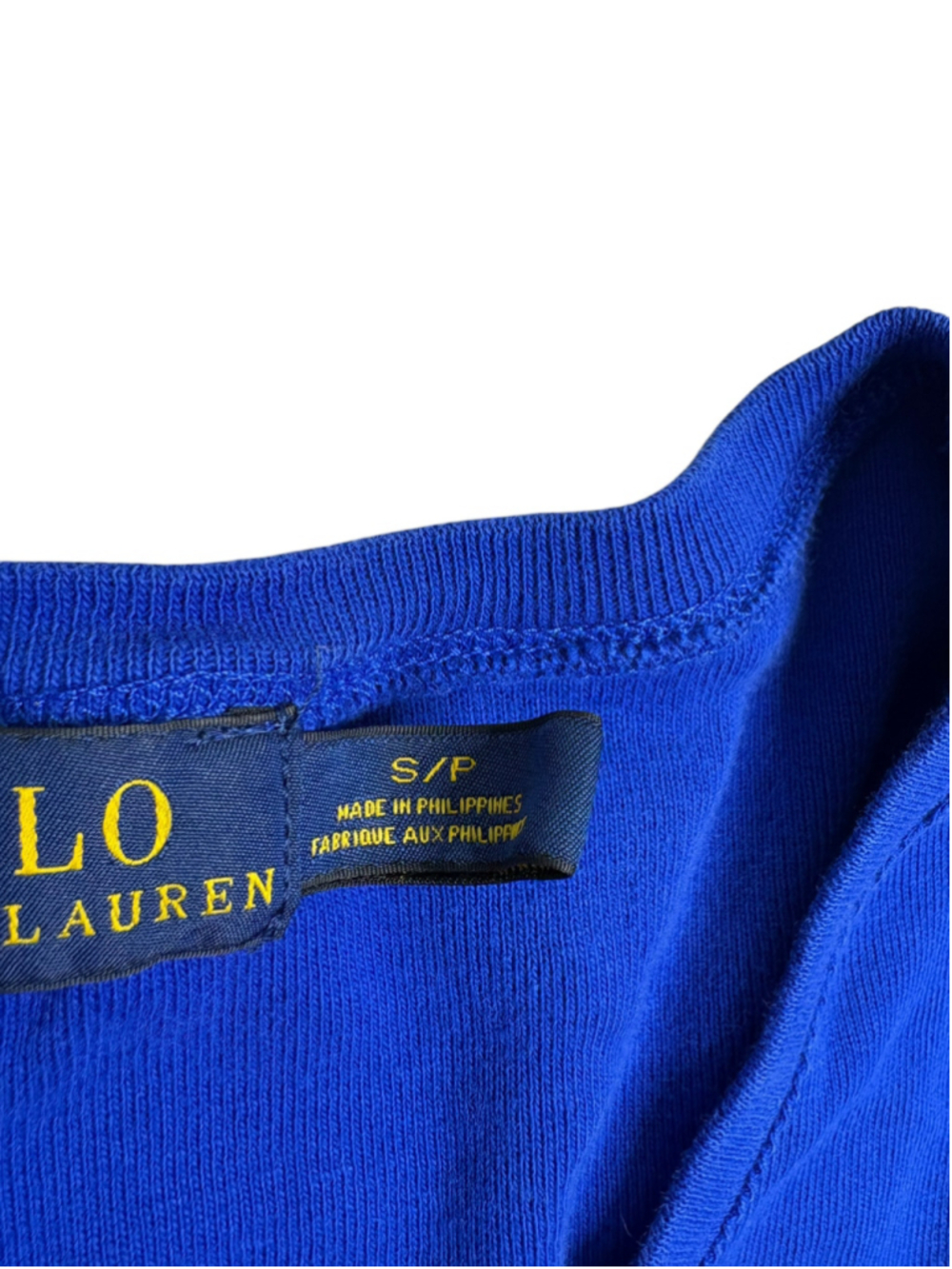 Women's Polo Ralph Lauren Long Sleeve V-Neck Tee, Blue, Size S - Picture 5 of 5